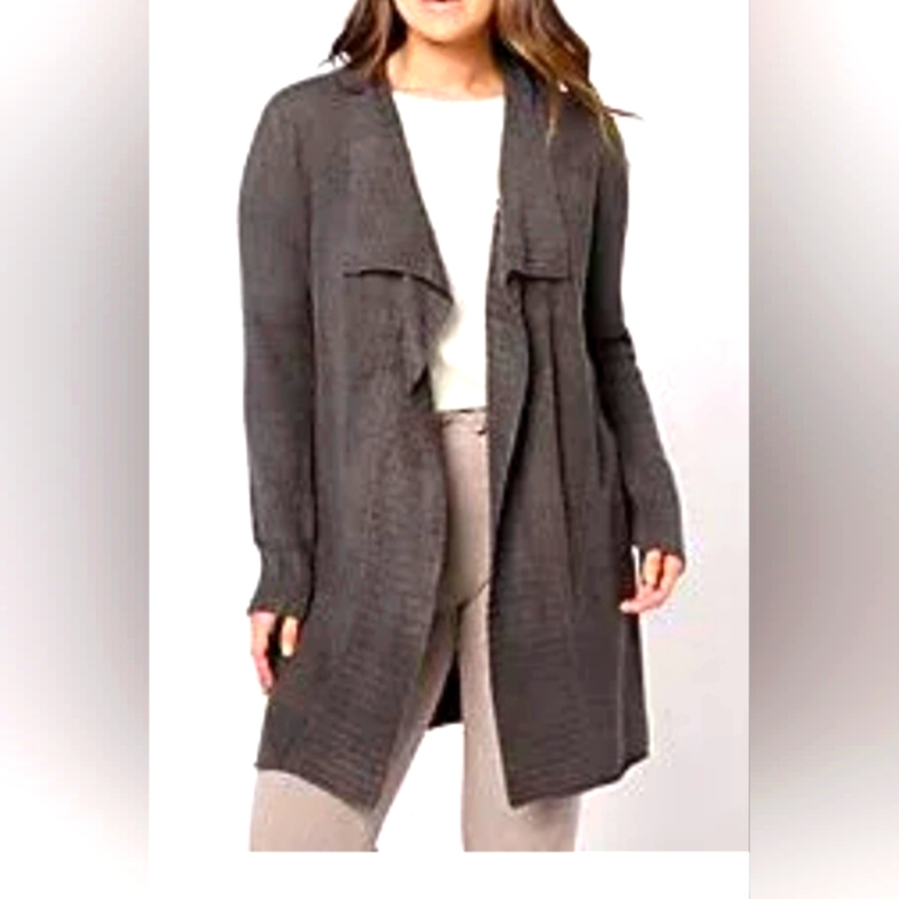 Barefoot Dreams CozyChic Lite Coastal Cardigan Long Sleeve Open Front Small